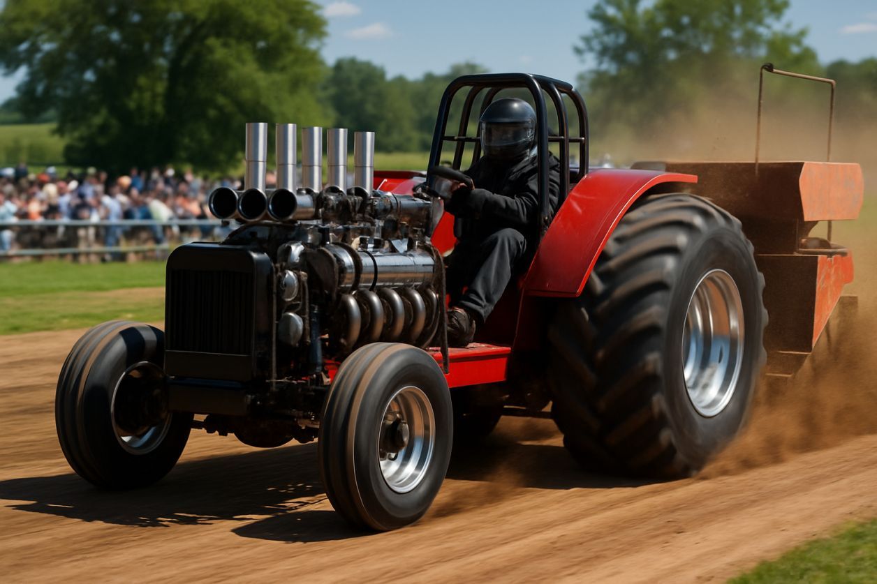 Tracteur pulling à Bernay : show unique