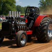 Tracteur pulling à Bernay : show unique