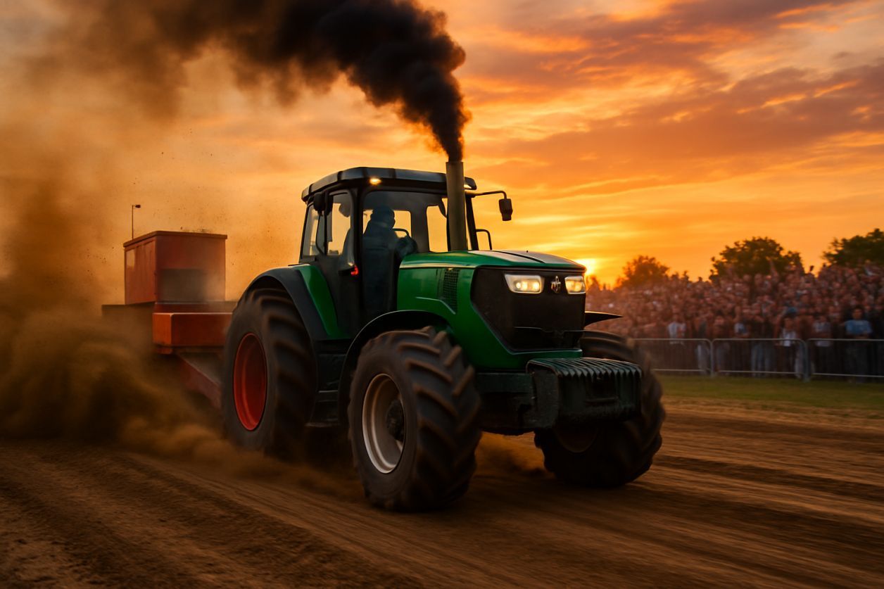 Tracteur pulling en France : show unique